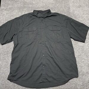5.11 Tactical Shirt Mens 3XL Tall Black Short Sleeve Button Front Uniform Pocket